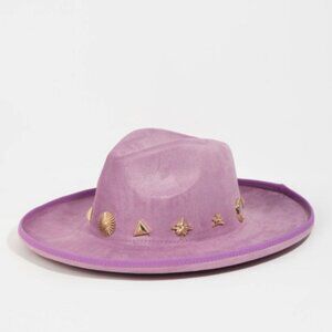 Mixed Metallic Charms Fedora Hat